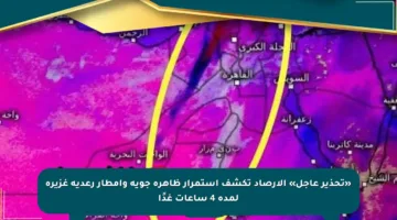 «تحذير عاجل» الأرصاد تكشف استمرار ظاهرة جوية وأمطار رعدية غزيرة لمدة 4 ساعات غدًا